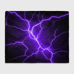 Плед флисовый Color purple black, цвет: 3D-велсофт