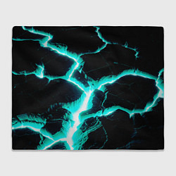 Плед флисовый Color light blue black, цвет: 3D-велсофт