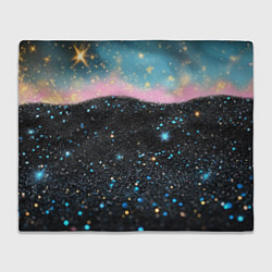 Плед Блестящая текстура на черном