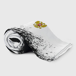 Плед флисовый Россия черно белые краски, цвет: 3D-велсофт — фото 2