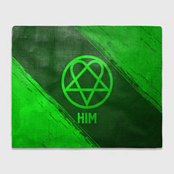 Плед флисовый HIM - green gradient, цвет: 3D-велсофт