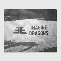 Плед флисовый Imagine Dragons - white gradient по-горизонтали, цвет: 3D-велсофт