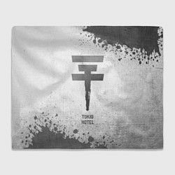 Плед флисовый Tokio Hotel - white gradient, цвет: 3D-велсофт