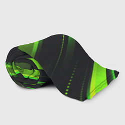 Плед флисовый Color black green, цвет: 3D-велсофт — фото 2