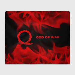 Плед флисовый God of War - red gradient по-горизонтали, цвет: 3D-велсофт