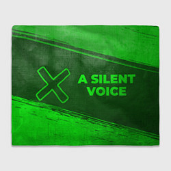 Плед флисовый A Silent Voice - green gradient по-горизонтали, цвет: 3D-велсофт