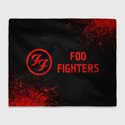 Плед флисовый Foo Fighters - red gradient по-горизонтали, цвет: 3D-велсофт