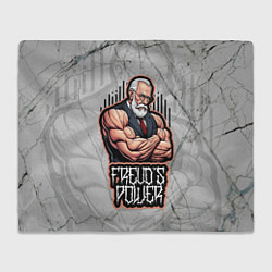 Плед флисовый Cила Зигмунда Фрейда, цвет: 3D-велсофт