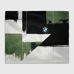 Плед флисовый BMW логотип, цвет: 3D-велсофт
