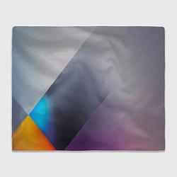 Плед флисовый Color grey with stripes, цвет: 3D-велсофт