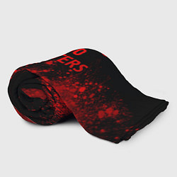 Плед флисовый Foo Fighters - red gradient посередине, цвет: 3D-велсофт — фото 2