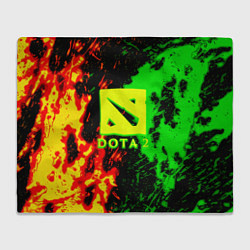 Плед флисовый Dota 2 кислотные краски, цвет: 3D-велсофт