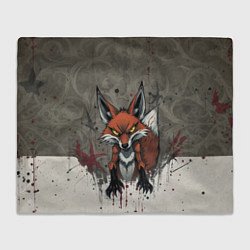 Плед флисовый Карикатурный лис, цвет: 3D-велсофт