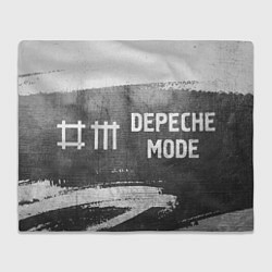 Плед флисовый Depeche Mode - grey gradient по-горизонтали, цвет: 3D-велсофт