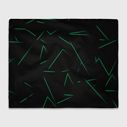 Плед флисовый Color light green line, цвет: 3D-велсофт