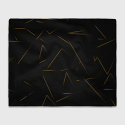 Плед флисовый Color yellow line, цвет: 3D-велсофт