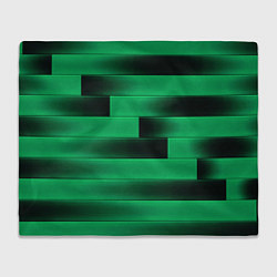 Плед флисовый Color green square, цвет: 3D-велсофт