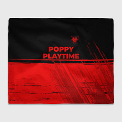 Плед флисовый Poppy Playtime - red gradient посередине, цвет: 3D-велсофт