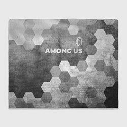 Плед флисовый Among Us - grey gradient посередине, цвет: 3D-велсофт