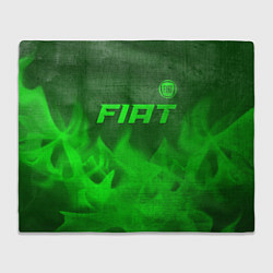 Плед флисовый Fiat - green gradient посередине, цвет: 3D-велсофт