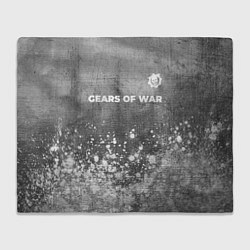 Плед флисовый Gears of War - grey gradient посередине, цвет: 3D-велсофт