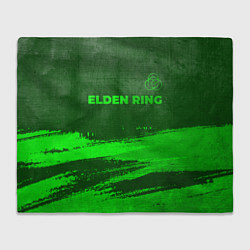 Плед флисовый Elden Ring - green gradient посередине, цвет: 3D-велсофт