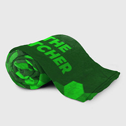 Плед флисовый The Witcher - green gradient по-горизонтали, цвет: 3D-велсофт — фото 2