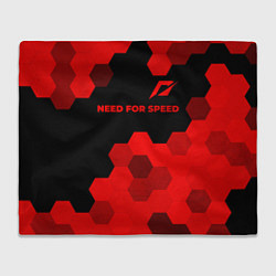 Плед флисовый Need for Speed - red gradient посередине, цвет: 3D-велсофт