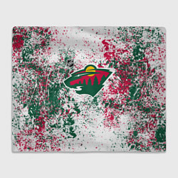 Плед флисовый Minnesota Wild NHL white, цвет: 3D-велсофт