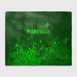 Плед флисовый Manowar - green gradient посередине, цвет: 3D-велсофт