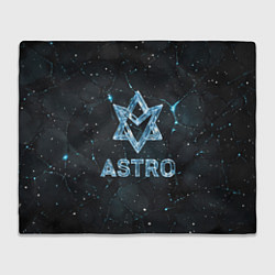 Плед флисовый Astro логотип из синего стекла, цвет: 3D-велсофт
