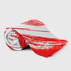 Плед флисовый Детройт Ред Уингз - брызги красок, цвет: 3D-велсофт — фото 2