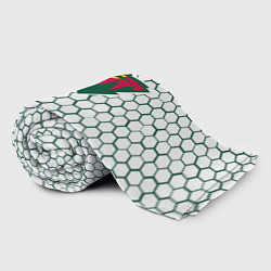 Плед флисовый Миннесота Уайлд - белые соты, цвет: 3D-велсофт — фото 2