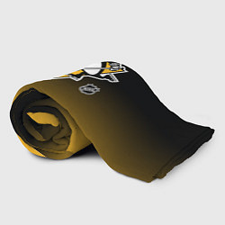 Плед флисовый Питтсбург Пингвинз - градиент, цвет: 3D-велсофт — фото 2