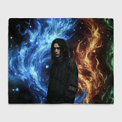 Плед флисовый Bones депрессивный стиль, цвет: 3D-велсофт