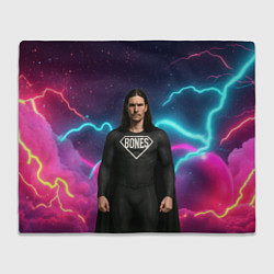 Плед флисовый Bones в образе супергероя, цвет: 3D-велсофт