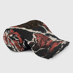 Плед флисовый Bones черви, цвет: 3D-велсофт — фото 2