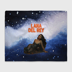 Плед флисовый Lana Del Rey лежит, цвет: 3D-велсофт