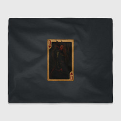 Плед флисовый Каллиста: дама червей, цвет: 3D-велсофт