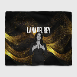 Плед флисовый Lana Del Rey в черном платье, цвет: 3D-велсофт