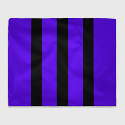 Плед флисовый Color purple black stripes, цвет: 3D-велсофт