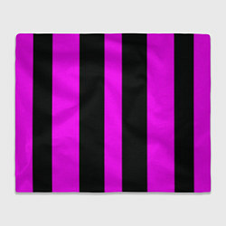 Плед флисовый Color black pink lines, цвет: 3D-велсофт