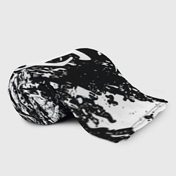 Плед флисовый Doom белые краски штрихи, цвет: 3D-велсофт — фото 2