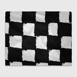 Плед Черные квадраты в виде шахматной доски