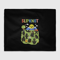 Плед флисовый Slipknot, мультяшный стиль, цвет: 3D-велсофт