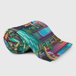 Плед флисовый Дандадан Сиратори Айра хочет обнимашек, цвет: 3D-велсофт — фото 2