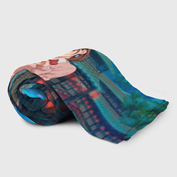 Плед флисовый Милашка Сиратори Айра Дандадан, цвет: 3D-велсофт — фото 2