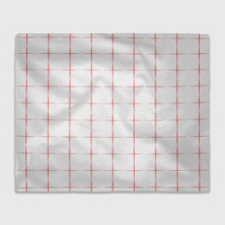 Плед флисовый Color white red crosses, цвет: 3D-велсофт