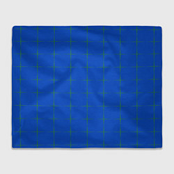 Плед флисовый Color blue stripes, цвет: 3D-велсофт