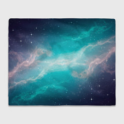 Плед флисовый Галактическое сияние небес, цвет: 3D-велсофт